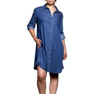 NEW CARRELI JEANS tencel dress in blue